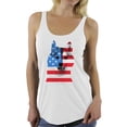 thumbnail image 1 of Awkward Styles Women's USA Flag American Husky Dog Lover`s Graphic Racerback Tank Tops Independence Day, 1 of 4