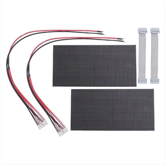 Módulo de Panel Pantalla LED P4 2 Piezas, 256 X 128 mm, 64 32 Píxeles, Escaneo 1/16, A Color SMD RGB para Interiores