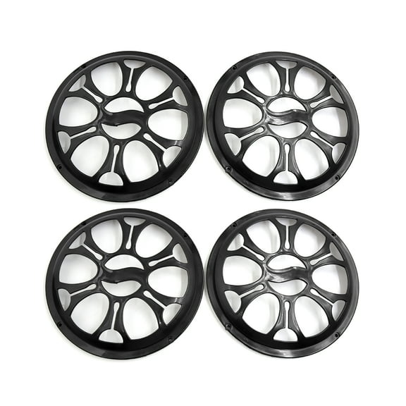 Unique Bargains 4pcs 8" Black Plastic Car Audio Woofer Subwoofer Mesh Cover Protective Grill