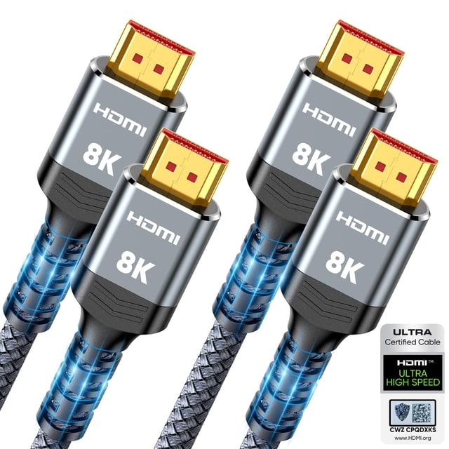 Cable HDMI Highwings 10K 8K HDMI 2.1 48 Gbps, paquete de 2 m
