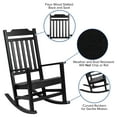 thumbnail image 6 of Flash Furniture Set of 2 Winston All-Weather Rocking Chair in Black Faux Wood, 6 of 14