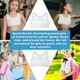 thumbnail image 3 of Sonducket 2 unids/set sujetadores de entrenamiento para niñas durabilidad y costura fina sujetadores de entrenamiento para niñas ropa interior Ropa interior Blanco 2 piezas, 3 of 6