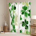 thumbnail image 3 of jejeloiu Cute Leaves Clover Curtains Pack of 2 (42x84 Each),St.Patrick Day Curtains Blackout,Green White Bedroom Curtains For Boys Girls,Luxury Bedroom Decor, 3 of 6