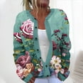 thumbnail image 2 of lcziwo Todays Daily Deals Womens Floral Sweater Cardigans Casual Long Sleeve Open Front Outerwear 2025 Spring Button Down Cardigan Sweaters,Multicolor,XXXL, 2 of 5