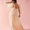 thumbnail image 4 of Robe de Grossesse en Jacquard à Col en V et Manches Cape pour Futures Mamans, 4 of 6