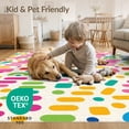 thumbnail image 4 of ODIKA 4'x6' Vibrant Multi Geometric Joyful Design Washable Area Rug Playful Abstract Shapes for Modern Spaces Stain Resistant, Low Pile, Easy Care for Dorm Room, Small Living, 4 of 7