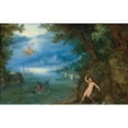 thumbnail image 2 of Jan Brueghel The Elder 18x13 Gold Ornate Wood Frame and Double Matted Museum Art Print Titled - Perseus and Andromeda, 2 of 4