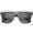 Shiny Black-Silver / Lavender, variant on sunglassLA Unisex Retro Metal Accent Flat Top Horn Rimmed Oversize Sunglasses (Shiny Black-Gold / Lavender) - 50mm