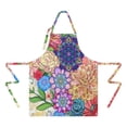 thumbnail image 2 of Mandala Pioneer Flower Collage Apron-Garden Aprons for Women with Pockets-Cotton Linen Waterproof Kitchen Cooking Gardening Aprons Adjustable for Kitchen,Cooking,BBQ and Salon 33x27 Inch, 2 of 7
