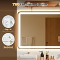 thumbnail image 6 of HABIUBIU 24"x33" LED Mirror for Bathroom with Adjustable 3 Colors Lights, Touch Control, Anti-Fog, Tempered Glass, 6 of 7