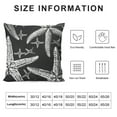 thumbnail image 5 of Qinduosi Ocean Coastal Black and White Starfish Throw Pillow Cover Set of  Decorative Square Pillowcase Throw Cushion Case for Bedroom, Living Room, Sofa, Couch and Bed, Inch White, 5 of 5