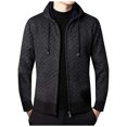 thumbnail image 1 of Gibobby Sueter para hombre con cierre completo Cárdigan para hombre, chaquetas de punto grueso, con cierre, casual, cárdigan de punto liso, cuello alto, suéteres(GY1,G), 1 of 4