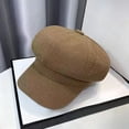 thumbnail image 3 of Newsboy Hats for Women, Vintage Cap Beret Style Soft & Warm Winter & Fall Fashion Accessories,Color:Coffee, 3 of 4