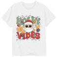 thumbnail image 3 of SonxaHe Big Girl's Tshirt Christmas Santa Letter Print Short Sleeved T-Shirt Kids Holiday Party Cozy Casual T Shirt White,Sized 10-11, 3 of 3