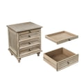 thumbnail image 6 of Farmhouse Nightstands with 4 Drawer,Wood Storage End Table with Hidden Pull-Out Shelf, Large Side Table with 4 Solid Wood Feet and Metal Handle,Easy Assembly,Natural, 6 of 6
