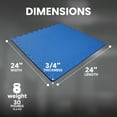 thumbnail image 3 of BalanceFrom 24-Pack 24”x24” Interlocking Foam Puzzle Exercise Mat, 3/4” Thick, Blue, 3 of 11