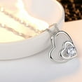 thumbnail image 3 of Xihbxyly Collar de Doble Corazón, Elegante Colgante de Plata, Elegante Accesorio de Cadena de Aleación, Regalo Perfecto para Seres Queridos, Uso Diario o Ocasiones Especiales, Entusiastas de La Moda, 3 of 6