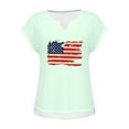 thumbnail image 4 of HEILAU 4th of July Shirts for Women Independence Day American Flag Graphic Tees Patriotic Summer Tops Loose V Neck Cap Sleeve T Shirts, 4 of 7
