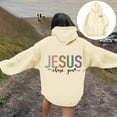 thumbnail image 4 of Christian Hoodie for Women 2025 Jesus Chase You Graphic Hoodies Pockets Hooded Sweatshirt Hoodie Women Pullover, 4 of 6