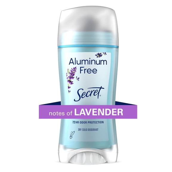 Secret Aluminum Free Deodorant for Women, Lavender, 68g