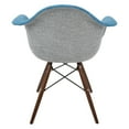 thumbnail image 5 of Lumisource Neo Flair Duo Chair (Set of 2), Espresso/Green/Grey - CH-NFLFGN-E2, 5 of 8