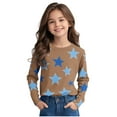 thumbnail image 5 of Maean Boys Girls Shirts Star Printed Long Sleeve Crewneck Tshirts Casual Loose Tee Blouse for 3-14 Years, 5 of 7