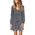 thumbnail image 1 of Femmes Été Tunique Robe V Cou Décontractée Fluide Swing Shift Robes, 1 of 6