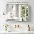 thumbnail image 2 of Gianna Anti-Fog Bathroom Wall Mirror – 32" x 40" Shatterproof Vanity Mirror with Rectangular Metal Frame, Sliver, 2 of 5