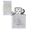 thumbnail image 4 of Zippo Don't Tread on Me Satin Chrome Pocket Lighter, 4 of 6