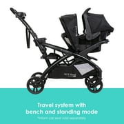 Baby Trend Sit N Stand Double Stroller 2.0, Desert Tan, Compact Fold, Dual Infant Car Seat Compatible