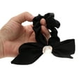 thumbnail image 4 of Unique Bargains 1 Pc Grace Square Pearl Bow Scrunchie Hair Elastic Band Black, 4 of 5