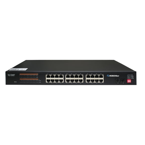 GES-2402A-PSE Gigabit Ethernet 24 2 Gigabit ports high power POE switch (350W budget)
