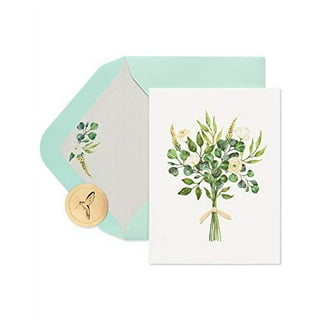 Papyrus Flowers and Bike Handmade Boxed Blank Thank You Cards, 8ct