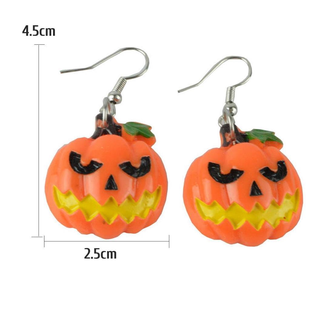 Grandes Boucles D'oreilles Citrouilles, Plaqué Or, Brillant, Mignon, Amusant, Pendentifs, Boucles D'oreilles D'Halloween, Bijoux Citrouille, Fête D'Halloween, Fantasmagorie - France