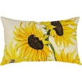 thumbnail image 2 of Set Of 4 Sunflower Flower Decorative Throw Pillow Covers 12x20 Inch Plant Pillow Covers Linen Square Pillow Cases Summer Flower Outdoor Sofa Couch Home Bed Decor Cushion Covers (12 by 20), 2 of 6