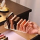 thumbnail image 5 of Organizador de maquillaje de sombra de ojos acrílico, 7 sesiones, expositor de maquillaje, paleta compacta de sombra de ojos, caja de almacenamiento de maquillaje, estante de exhibición de escritorio,, 5 of 6