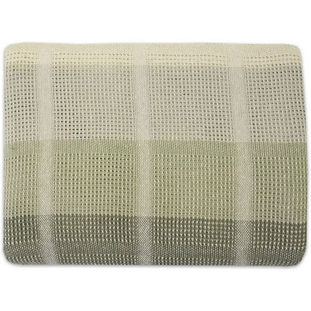 Legacy Soft 100 Percent Cotton Knit All Season Yarn Dye Woven Plaid Blanket