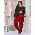 thumbnail image 2 of Conjunto de pijama Love Print de manga larga para mujer, 2 of 6