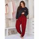 thumbnail image 2 of Conjunto de pijama Love Print de manga larga para mujer, 2 of 6