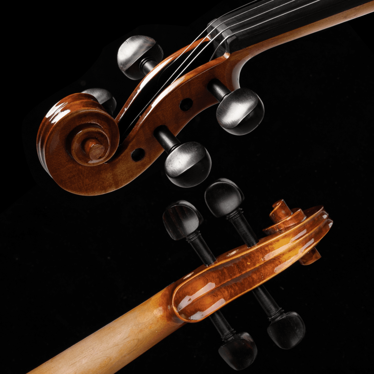 Hassch 4/4 Violin Set for Beginners with Case, Bows, Bridge, Extra Strings and Digital Metronome Tuner Tone Generator, Matte Color