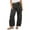 Dark Gray, variant on Diufon Women's Corduroy Pants Casual Mid-Rise Elastic Waist Pant Vintage Wide Leg Loose Trouser with Pockets