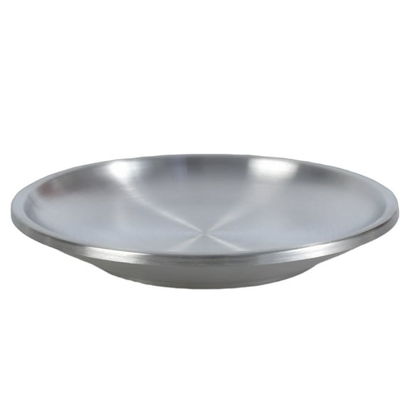 Large Capacity Dogs Bowl Flat Stainless Steel Bowl Cats Feeding Antiskid Bowl for Small Media Large Dogs