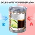 thumbnail image 2 of 12oz Tumblers White Orange Baseball Gear Pattern Vacuum Insulated Stainless Steel Travel Tumbler Cups Mug with Lid and Straw for Beer,Coffee,Beverages with Cleaning Brush for Cold & Hot Drinks, 2 of 5
