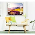 thumbnail image 3 of Removable Wall Sticker/Wall Mural -Beautiful Moutain Landscape in Morning Light Out of The Open Window Creative Wall Decorr - 36"x48", 3 of 6