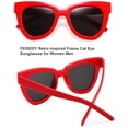 thumbnail image 2 of FEISEDY Retro Cat Eye Sunglasses Women Men Vintage Square Cateye UV400 Sunglasses B2586, 2 of 13