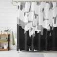thumbnail image 3 of Abstract Graffiti Shower Curtain Set with Hooks, Paint Waterproof Fabric Bathroom Curtains Decor Home Accessories,72 X 84 Inch Extra Long, 3 of 9