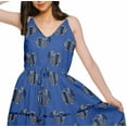 thumbnail image 5 of Moomaya Cotton V Neck Sleeveless Long maxi Dress Spaghetti Strap Casual Clothing, 5 of 6