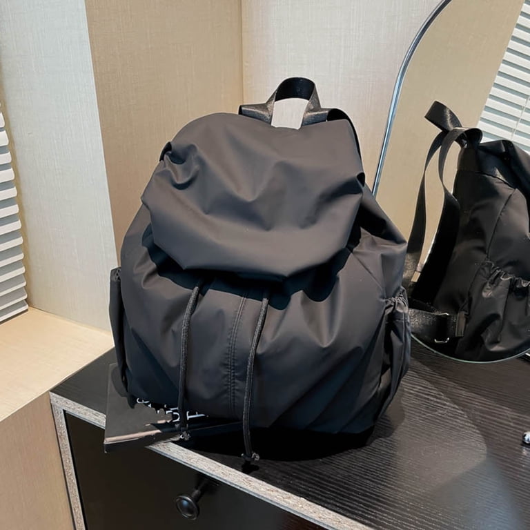 Black Nylon Lightweight Adjustable Strap Backpack Amazon.com: VERSATTA Small Sling crossbody backpack  main image 3