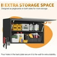 thumbnail image 3 of Metal Garage Wall Cabinet with Up-Flip Door, Float Tool Cabenit with Adjustable Shelf,Steel Wall-Mounted Storage Cabinet with Pegboard for Kitchen,Garage,Workshop,Warehouse(19.7"H,Black&Gray), 3 of 14