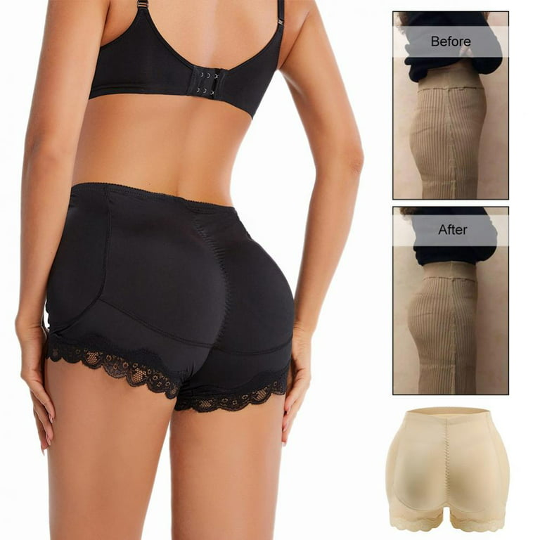 Xmarks Butt Lifter Panties for Women Seamless Padded Underwear Booty Pads  Hip Enhancer Lace Shapewear Boyshorts 2 Pack 3XL